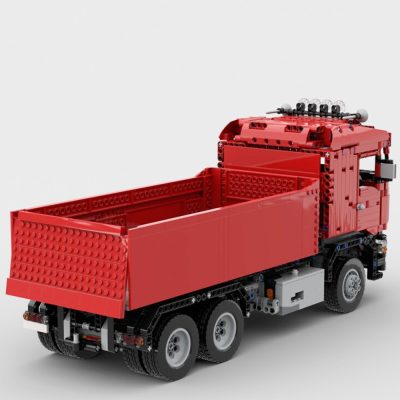 NEW 1838PCS Red Scania 6x4 Engineering Container Tractor RC technology Dump Truck DIY ChildrenToy Gift Christmas 1 - LEPIN LEPIN Store