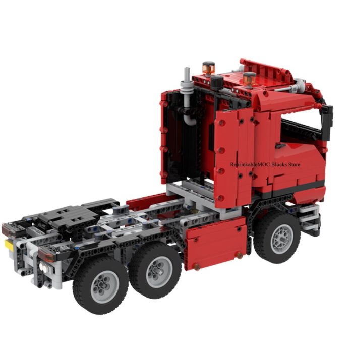 NEW 1838PCS Red Scania 6x4 Engineering Container Tractor RC technology Dump Truck DIY ChildrenToy Gift Christmas 4 - LEPIN LEPIN Store