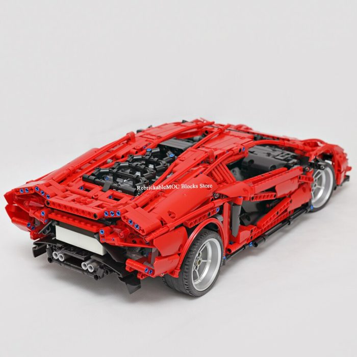 NEW 2373PCS MOC red Countach LP800 4 City Retro classic supercar static version technologyracing DIY ChildrenToy 5 - LEPIN LEPIN Store