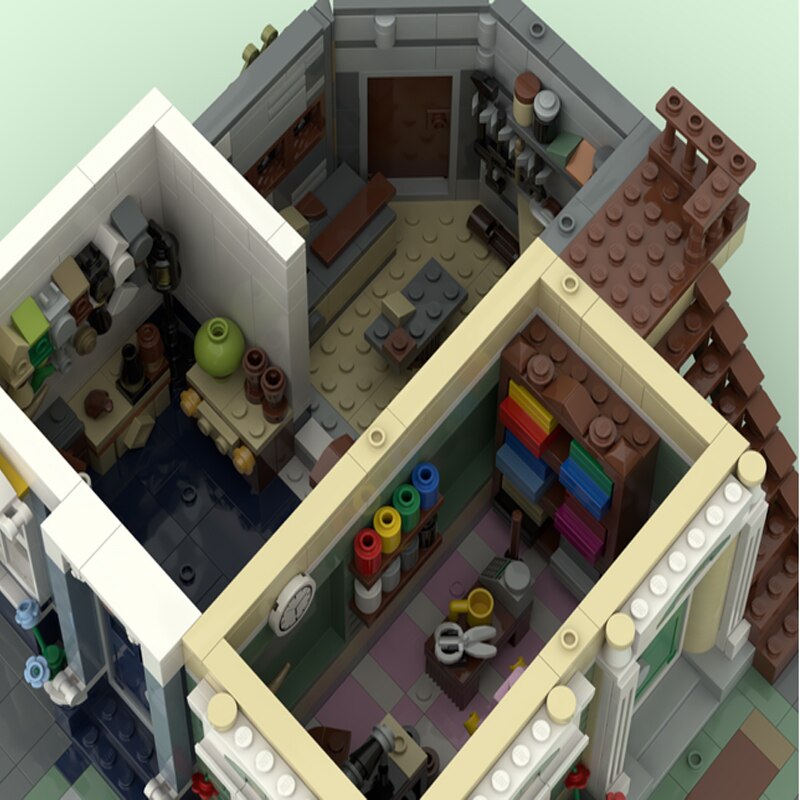 Haus Bausteine Bausatz, 1168 Klemmbausteine 4 in 1 Mini Street View  Architektur Haus Bausteine Stadthaus Modell, MOC Modular Building Bausatz  für Kinder Erwachsene Nicht Kompatibel mit Lego: : Spielzeug