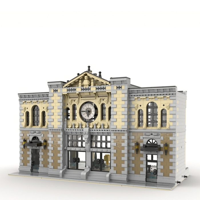 MOC Modular Building Street View Moc ModularBuilding The Central Train