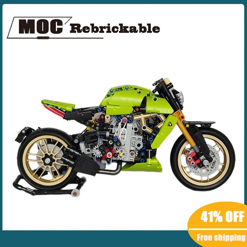 MOC-42107 Classic City Super Car Motorcycle Static Version - LEPIN