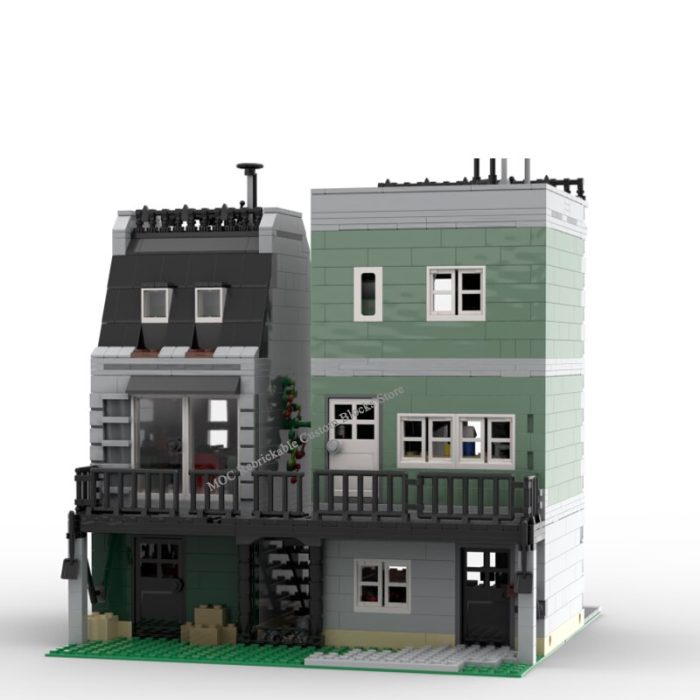 New 2202pcs hotsale street view offee shop model Moc modular building dessertshop DIY ChildrenToy Christmas building 1 - LEPIN LEPIN Store