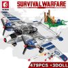 SEMBO 479PCS Fighter Bombing Airplane Building Blocks Airforce Jet World War Army Toys DIY Bricks Gifts - LEPIN LEPIN Store