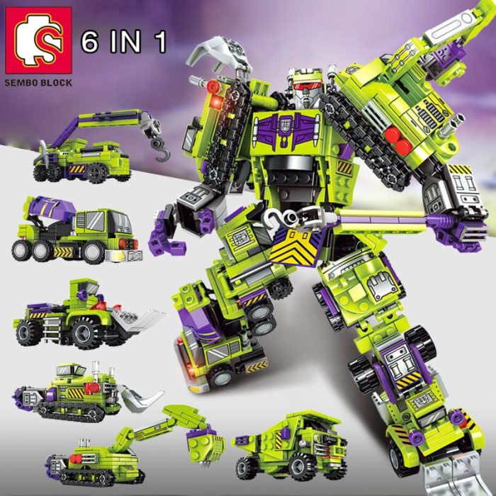 SEMBO 6 IN 1 Deformation Car Building Blocks Transformation Rotots Vehicle Bricks Playsets Toys Gifts - LEPIN LEPIN Store