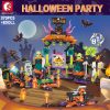 SEMBO 8 in 1 Halloween Party Toys Bricks Pumpkin Lighting Building Blocks DIY Roleplay STEM Model - LEPIN LEPIN Store