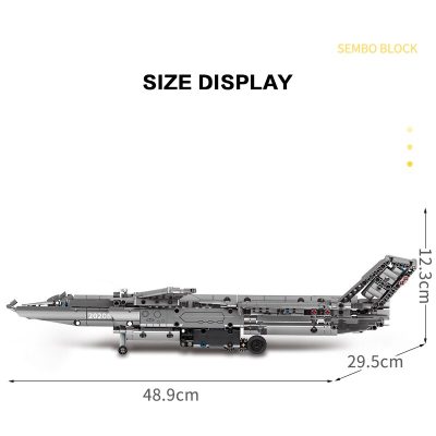 SEMBO 940PCS Fighter Bombing Airplane RC Building Blocks Airforce Jet World War Army Toys DIY Bricks 4 - LEPIN LEPIN Store
