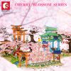 SEMBO BLOCK 1400PCS Blocks City Cherry Blossom Japanese Sakura Tree Diy House Mini Street View Model - LEPIN LEPIN Store
