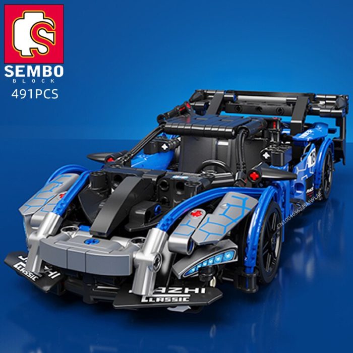 SEMBO BLOCK 491PCS Sports Car Building Blocks With Pull Back Device STEM Collectible Supercar Model Kits 1 - LEPIN LEPIN Store