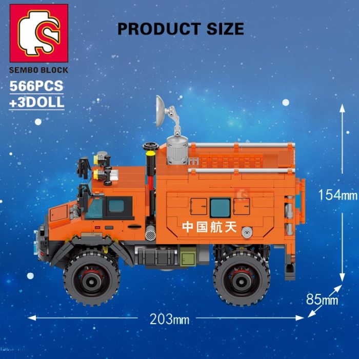 SEMBO BLOCK 566PCS Space Rescue Truck Car Child Toys Bricks Building Blocks DIY Roleplay STEM Collectible 4 - LEPIN LEPIN Store