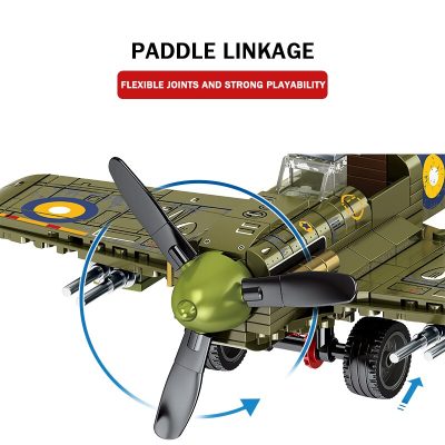 SEMBO BLOCK Military Fighter Bombing Airplane Building Blocks Airforce Jet World War Army Soldier Toys DIY 3 - LEPIN LEPIN Store