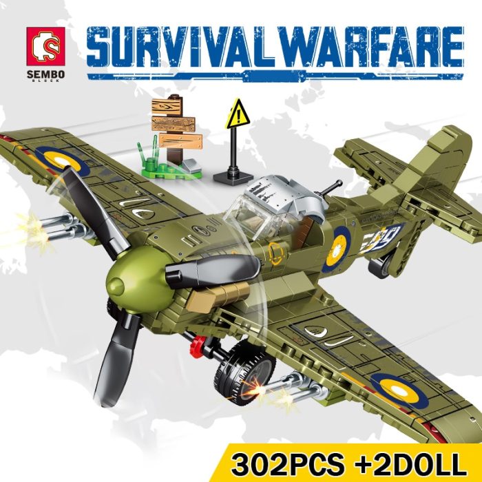 SEMBO BLOCK Military Fighter Bombing Airplane Building Blocks Airforce Jet World War Army Soldier Toys DIY - LEPIN LEPIN Store