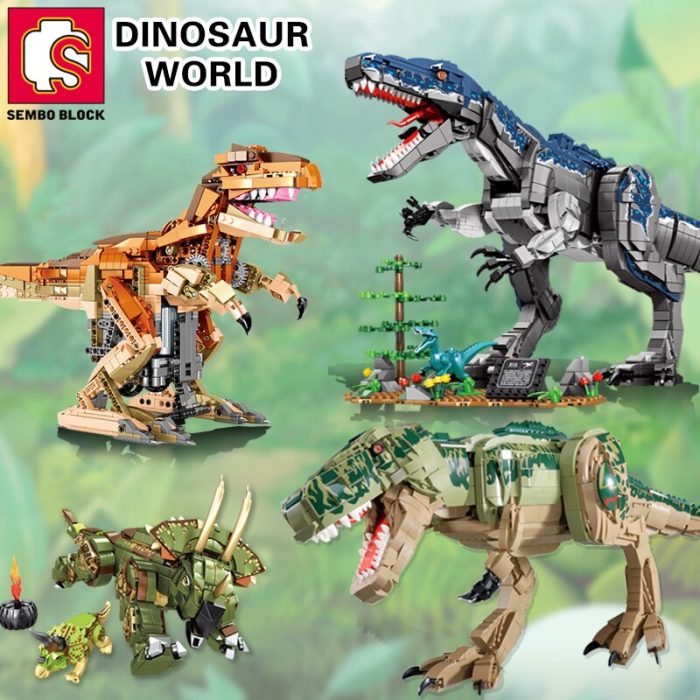 SEMBO BLOCK T Rex Dinosaur Building Blocks Child Toys Hobbies Collectible Playset Bricks Young Children DIY - LEPIN LEPIN Store
