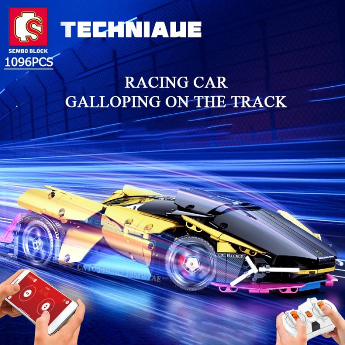 SEMBO BLOCK TECHNICAL RC Car Remote Control Racing Car Building Blocks Supercar Sports Car Bricks Children - LEPIN LEPIN Store