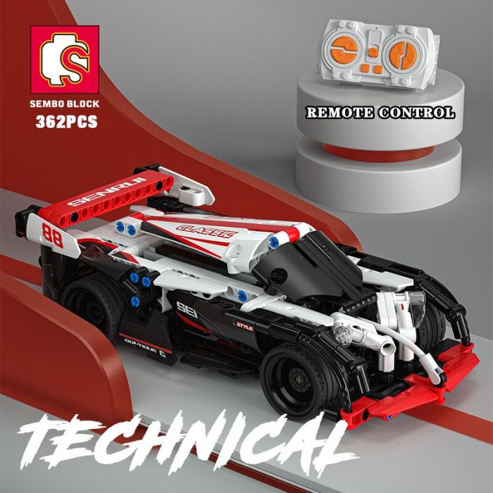 SEMBO TECHNICAL RC Car App Controlled Racing Sports Car Building Kits Blocks Bricks Supercar Vehicle Gifts 1 - LEPIN LEPIN Store