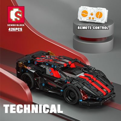 SEMBO TECHNICAL RC Car App Controlled Racing Sports Car Building Kits Blocks Bricks Supercar Vehicle Gifts 3 - LEPIN LEPIN Store