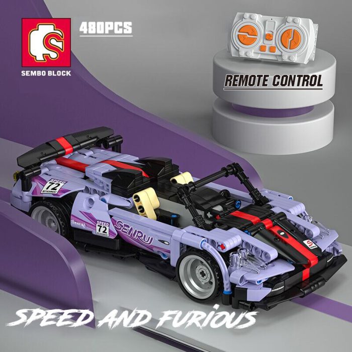 SEMBO TECHNICAL RC Car App Controlled Racing Sports Car Building Kits Blocks Bricks Supercar Vehicle Gifts 4 - LEPIN LEPIN Store