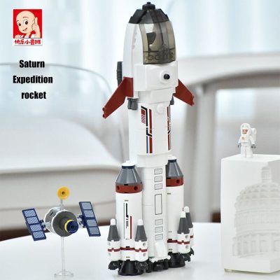 Sluban 468pcs Aerospace Space Saturn Expedition Rocket Model Building Blocks Astronaut Figures Man MOC Assembly Toys 3 - LEPIN LEPIN Store
