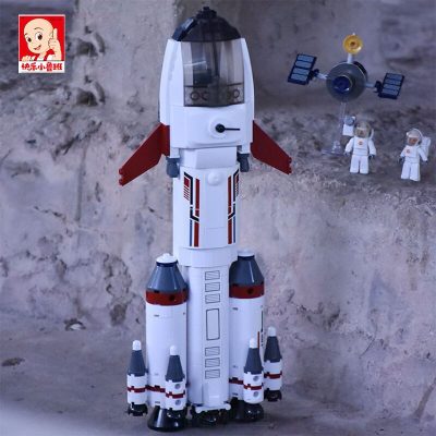 Sluban 468pcs Aerospace Space Saturn Expedition Rocket Model Building Blocks Astronaut Figures Man MOC Assembly Toys 5 - LEPIN LEPIN Store