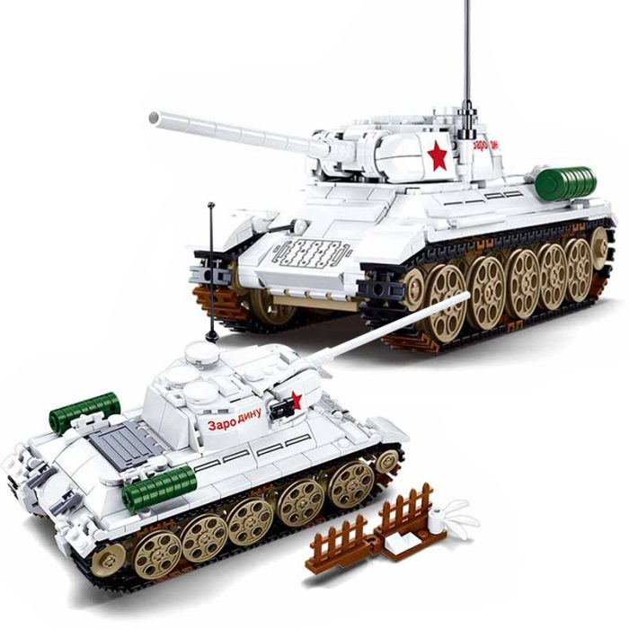 Sluban WW2 Military Armored Vehicles Heavy Tank Fighter Model Building Blocks Army Weapons Soldier Figures Bricks 3 - LEPIN LEPIN Store