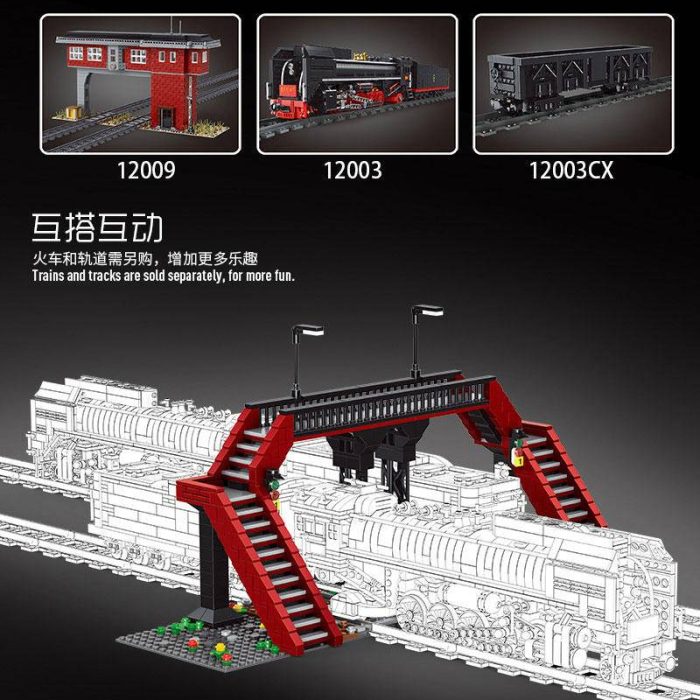 mouldking 12008 world railway railroad crossing with 655 pieces 1 - LEPIN LEPIN Store