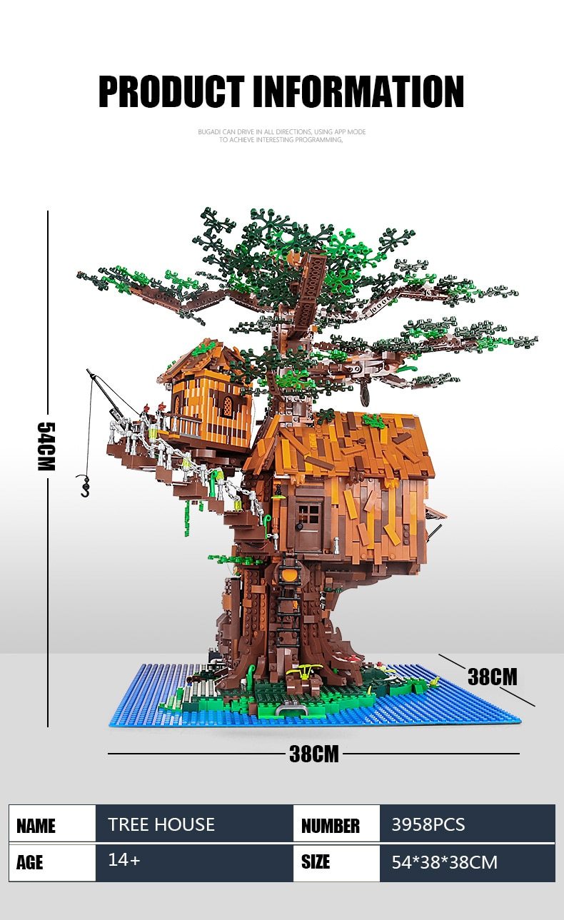 MOULD KING 16033 Tree House With Light LEPIN LEPIN Store