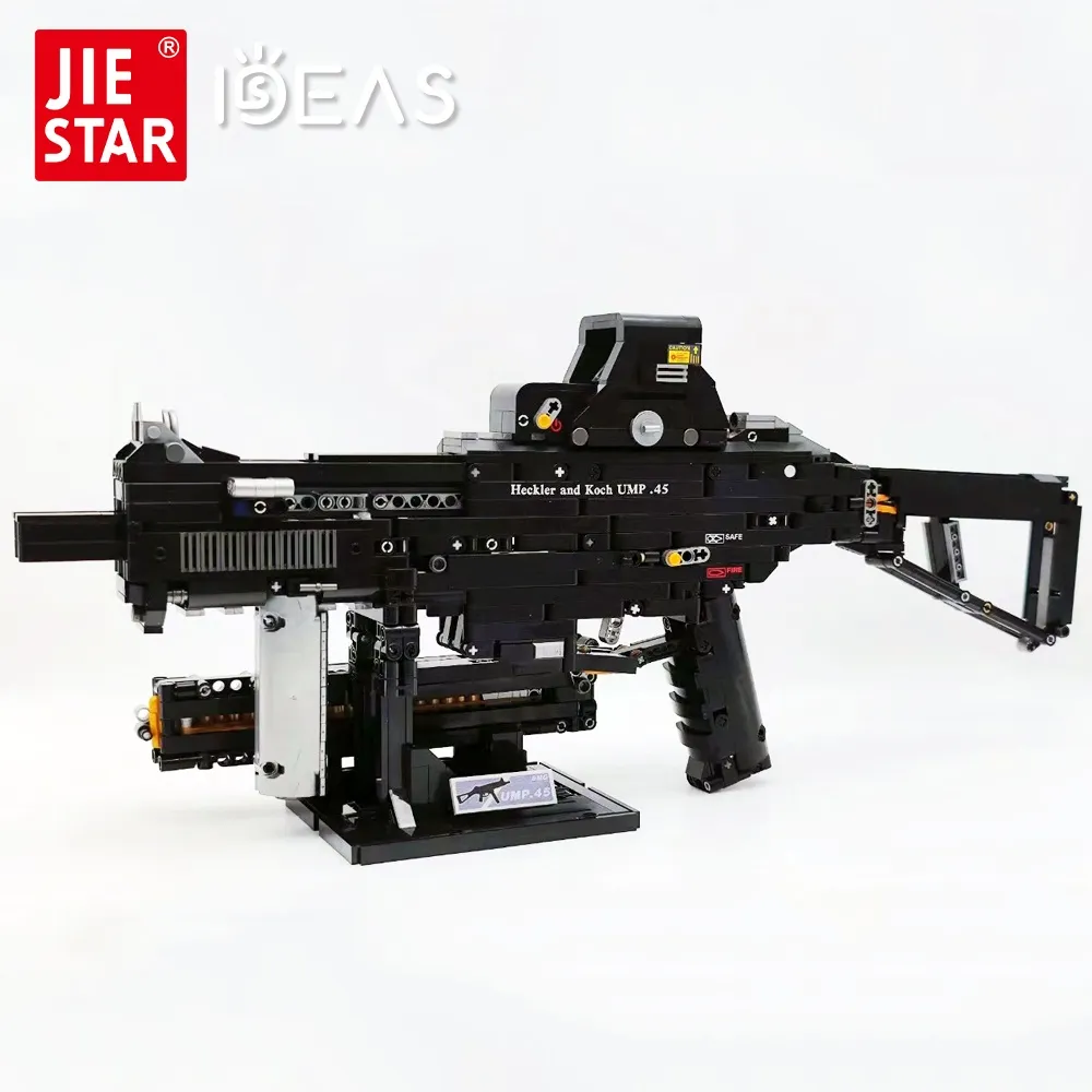 92401 Jiestar Ideas Fire Burst Weapon Brick High Tech UMP45 Submachine Gun Game Model Building Blocks - LEPIN LEPIN Store