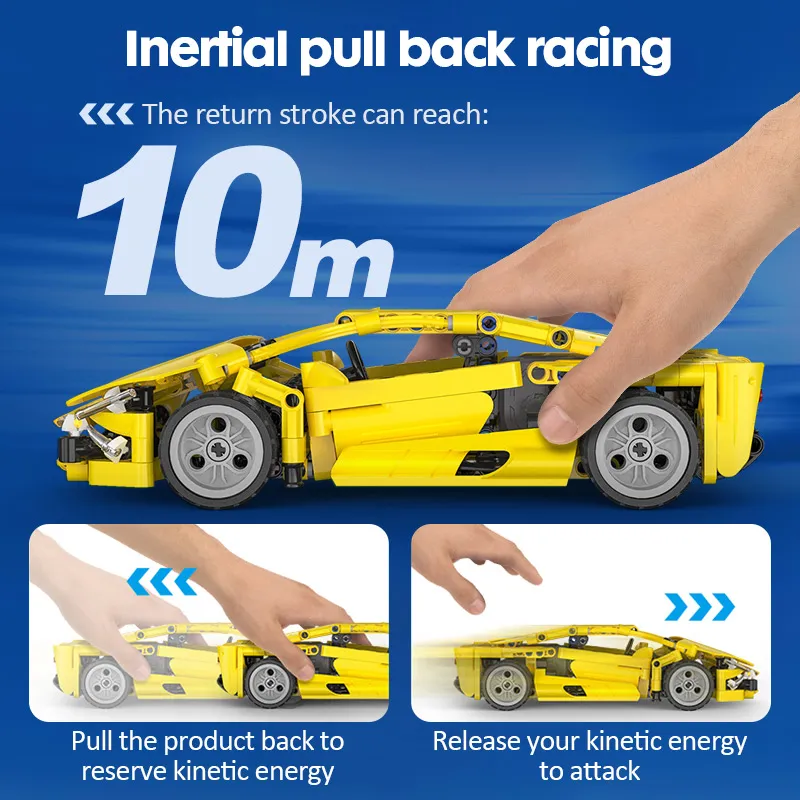 Cada C61048W 4346PCS 1:8 Supercar City Racing Car Hypercar Building Blocks  Sportscar Racing Vehicle Bricks Toys Children Kids Gifts - LEPIN LEPIN Store