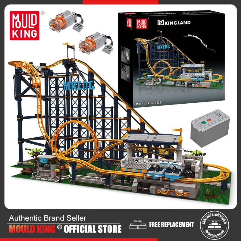 MOULD KING 11012 Amusement Park Roller Coaster with Motor - LEPIN LEPIN  Store