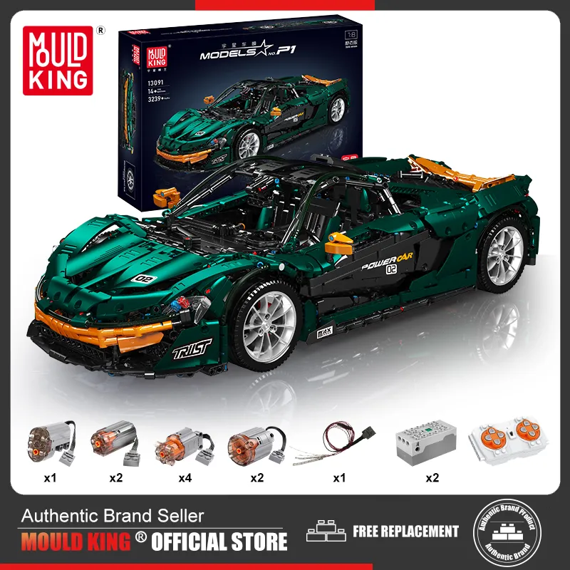 MOULD KING 13091 Technical Car Building Model Kits Electric P1 Speed Sport Car Bricks Toys Christmas - LEPIN LEPIN Store