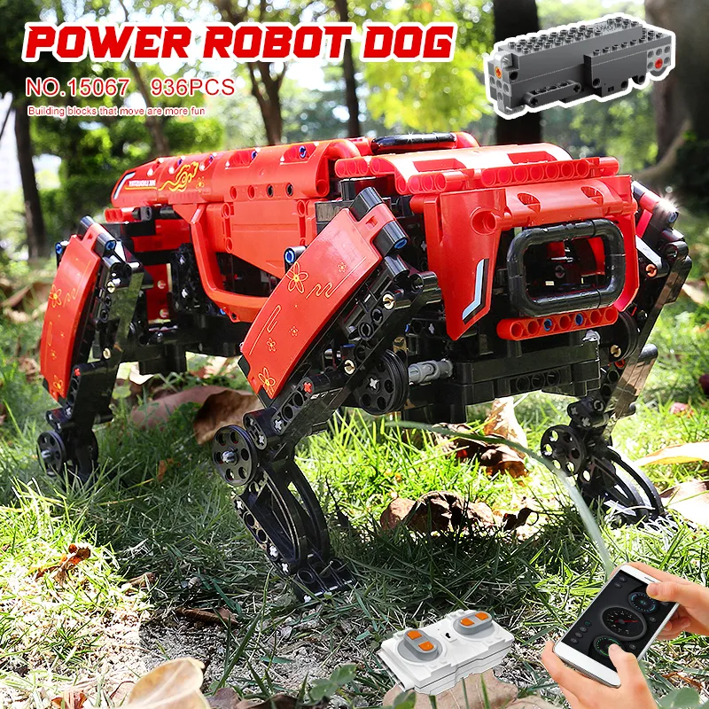 Mk 15066 Technical Robot Toys The RC Motorized Boston Dynamics Big Dog Model Alphadog Building Blocks Bricks Kids Gifts, Size: Small, Yellow