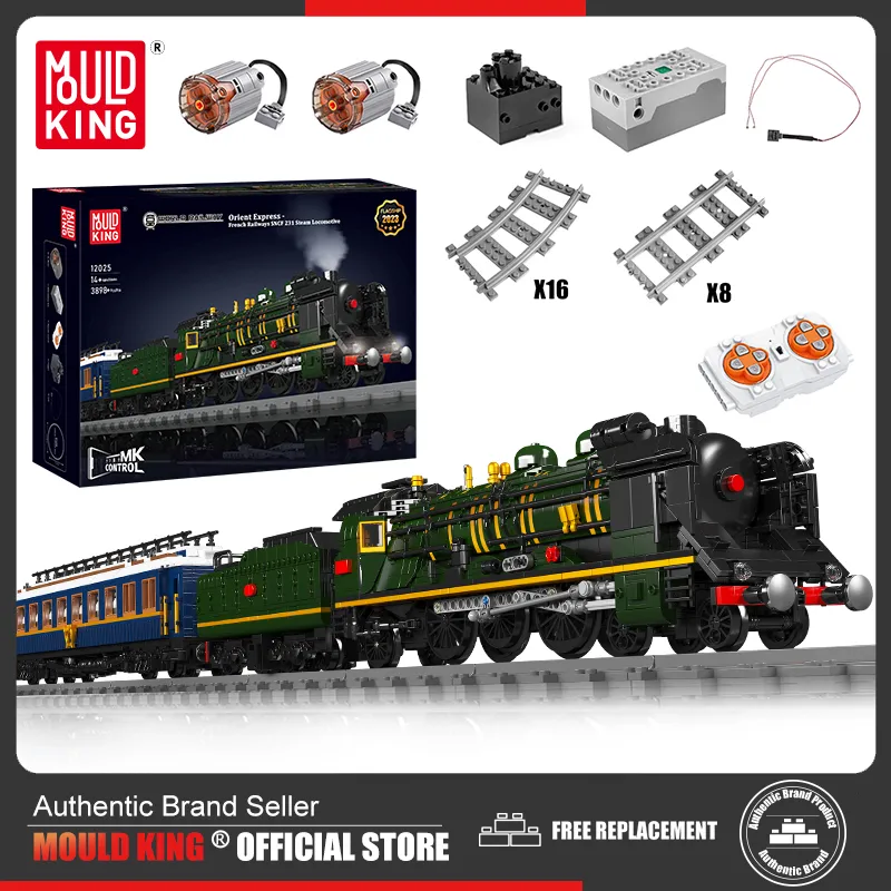 Mould King 12025 Technical Car Building Block RC Motorized French Railways SNCF 231 Steam Locomotive Train - LEPIN LEPIN Store