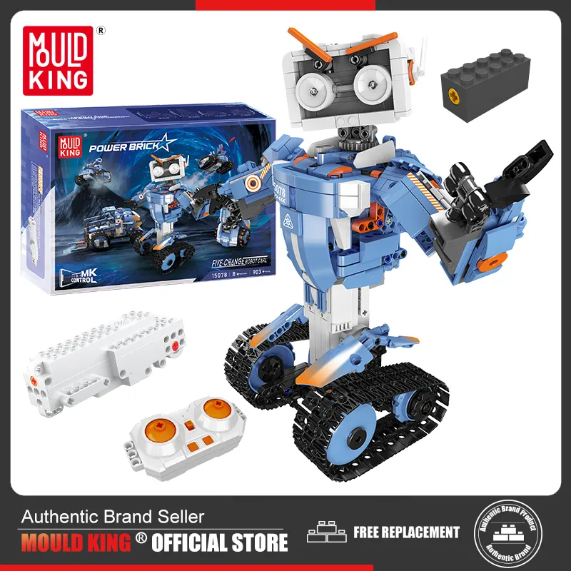Mould King 15078 Technical Robot Building Block The RC APP Motorzed Five Chaning Robot Carl Model - LEPIN LEPIN Store