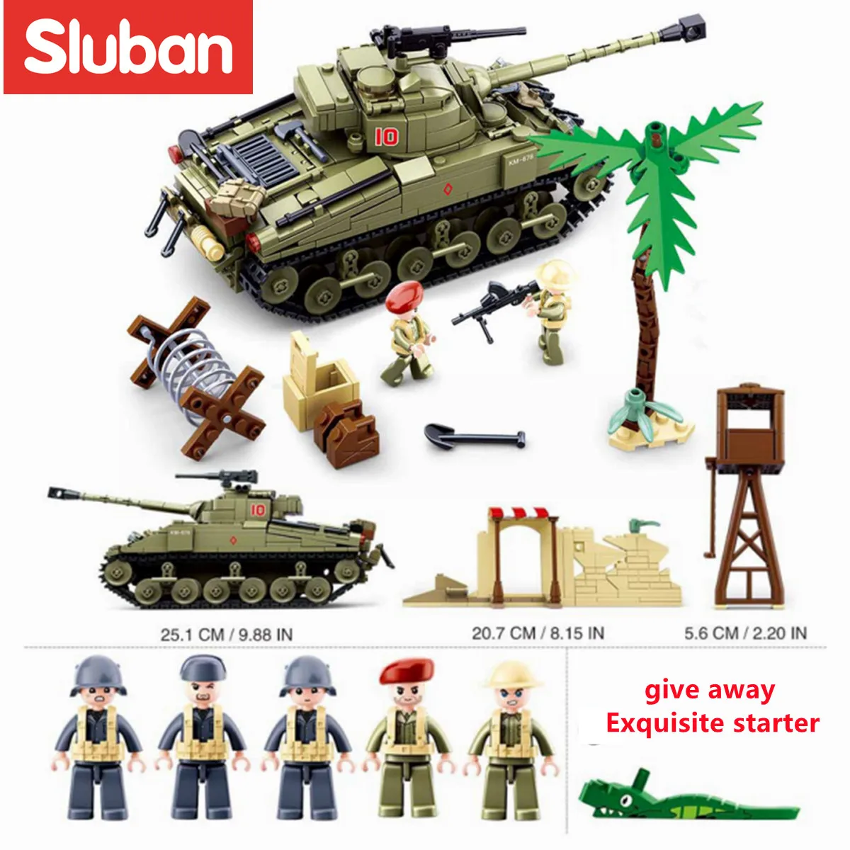 SLUBAN Military Battle M13/40 Tank MOC Building Blocks Set Weapon Army WW2  Soldiers Bricks Classic Model Kids Toys WW II Gifts   : r/MilitaryMinifigs