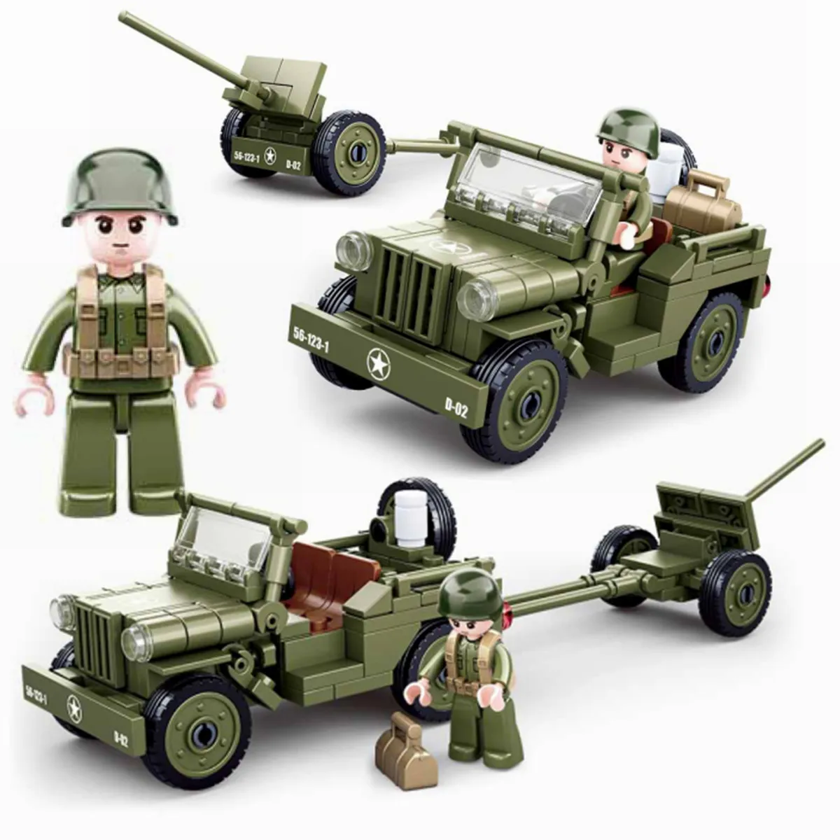 Sluban Building Block Toys WW2 Army Higgins Landing Craft 182PCS Bricks  B0855 Military Construction Fit With