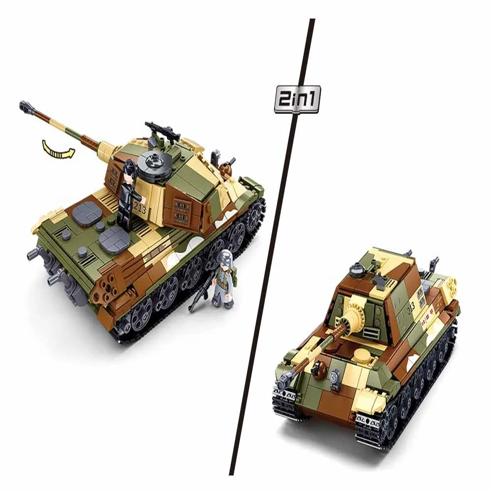 Sluban Building Block Toys Army 99A Main Battle Tank 893PCS Bricks B0790  Compatbile With Leading Brands Construction Kits