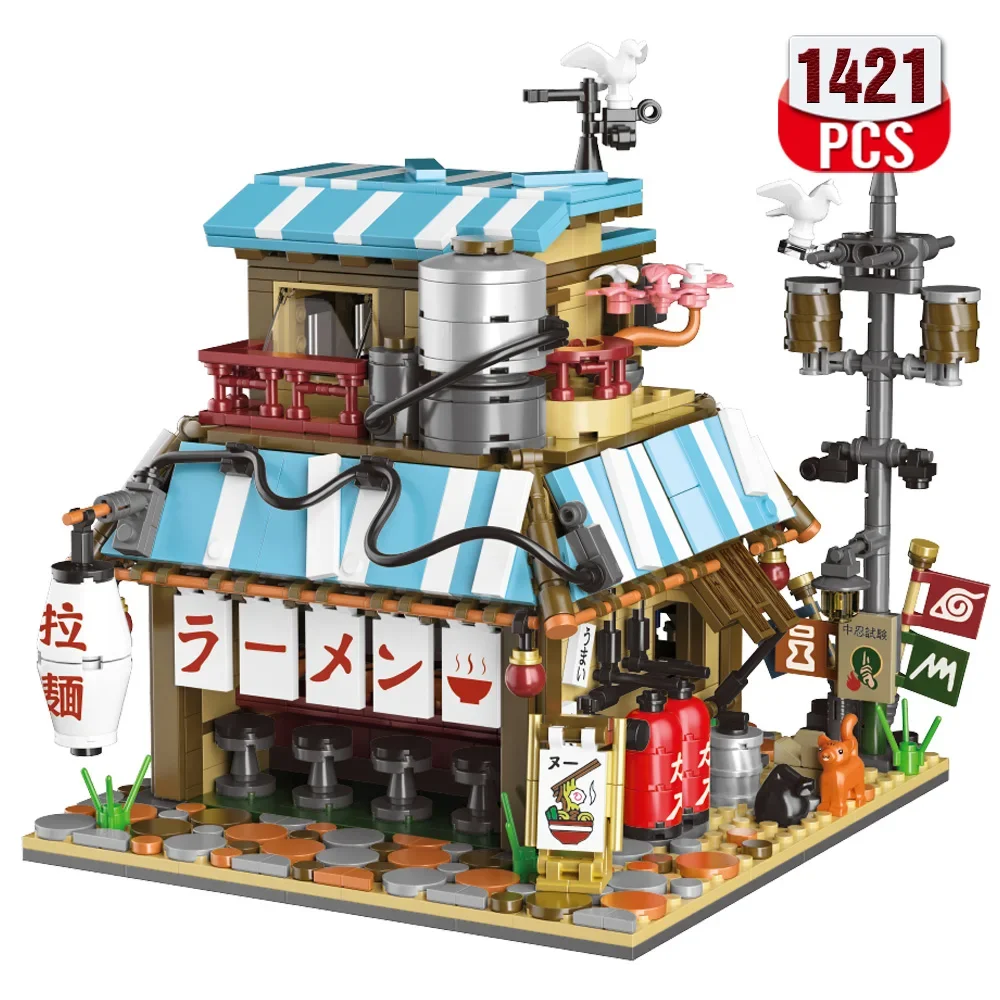 Architecture Construction Japanese Ramen Shop Building Blocks Set